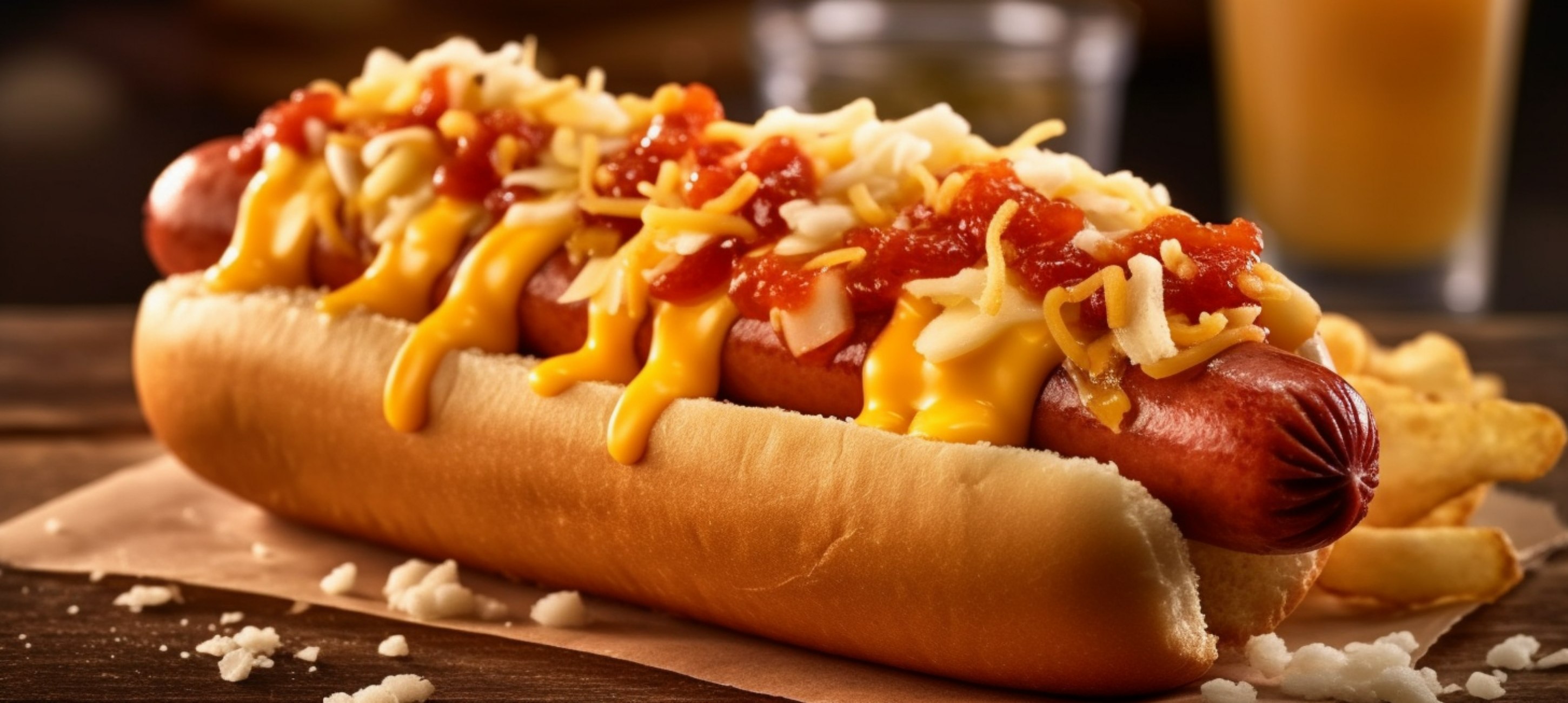 Cheese Style Hot Dog Rohlík vaří