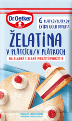 Dr.Oetker Želatina v plátcích 6 ks