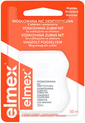 Elmex Waxed menthol dental floss with aminfluoride and increasing effect of 50m