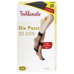 Bellinda nylon socks DIE PASST 2pcs, black, size UNI