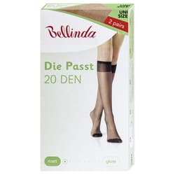 Bellinda nylon knee socks DIE PAST 2pcs, body, size UNI