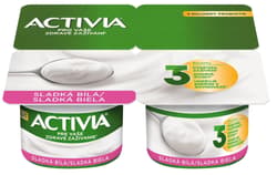 Activia Probiotický jogurt bílý slazený 4×120 g