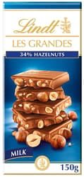 Lindt Čokoláda Les Grandes Mléčná s celými lískovými jádry
