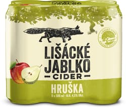 Lišácké jablko Hruška cider plech 6×0,5 l