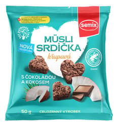 Semix Muesli hearts with chocolate and coconut