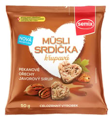 Semix Muesli hearts with pecan nuts and maple syrup