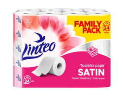 Linteo Toaletní papír bílý 3vrstvý, 24 ks