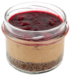 Ovocný Světozor Chocolate cheesecake in glass