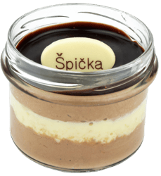 Ovocný Světozor Špička cake in glass