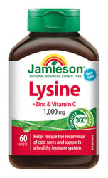 JAMIESON Lysin 1000mg se zinkem a vit.C tbl.60