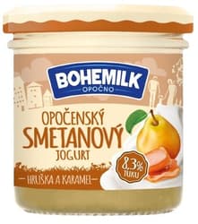 Bohemilk Opocensky Premium pear yogurt with caramel