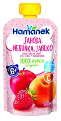 Hamánek Fruit pouch strawberry, apricot and apple