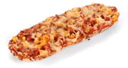  Pizza baguette with ham and cheese