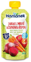 Hamánek Fruit pouch apple, carrot and beetroot