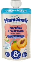 Hamánek Fruit pouch apricot and apple with cottage cheese