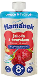 Hamánek Fruit pouch strawberry and apple with cottage cheese