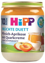 HiPP BIO Fruit duet peach and apricot with cream cheese