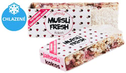 Muesli Fresh strawberry-coconut-white chocolate bar