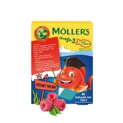 Mollers Omega 3 Želé rybičky 45ks malinová příchuť