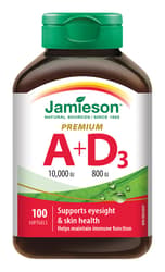 JAMIESON Vitamíny A+D 10000/800 IU Premium cps.100