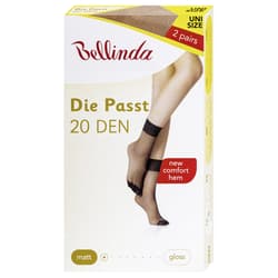 Bellinda nylon socks DIE PASST, black, size UNI, 2 pcs