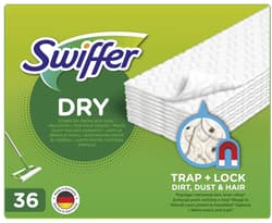 Swiffer Sweeper Dry Floor Pads Refills 36 Counts Traps & Locks Dust