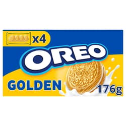 Oreo sušenky Golden s náplní s vanilkovou příchutí