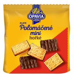 Opavia Zlaté Polomáčené Mini biscuits dark chocolate