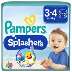Pampers Splashers Baby Shark plenkové kalhotky do vody 3–4 (6–11 kg)