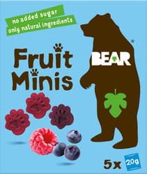 Bear Minis fruit rapsberry and blueberry (5×20 g)