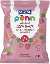 Salvest Põnn BIO Corn snack with strawberry and apple