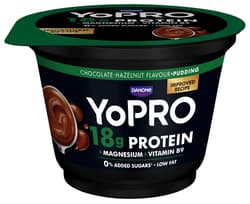 Danone YoPRO Protein puding s čokoládovo-lískooříškovou příchutí