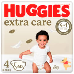 Huggies® Extra Care jednorázové plenky 4 (8–16 kg)