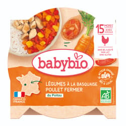 Babybio BIO vegetables with Basque chicken and rice
