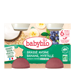 Babybio Brassé from oat milk banana blueberry