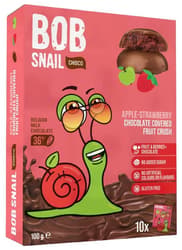 Snail BOB fruit delicacy in chocolate apple-strawberry