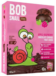 Snail BOB fruit delicacy in chocolate apple-raspberry
