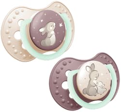 LOVI Silicone Dynamic Soother 18m+ 2 pcs Night&Day Girl