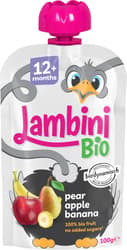 Lambini BIO Demeter kapsička hruška, jablko a banán