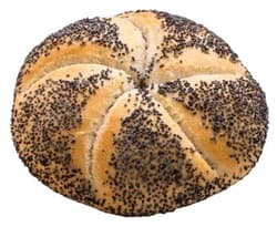 Kaiser bun with poppy seeds