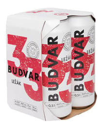 Budvar 33 Světlý ležák 4×0,5 l