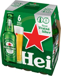 Heineken Světlý ležák sklo 6×0,33 l