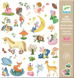 Djeco Metallic Stickers Fairies and Unicorns