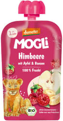 Mogli BIO Raspberry pocket with apple and banana with Demeter certification