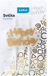 Luma Happy Birthday Candle gold