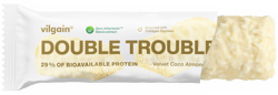 Vilgain Double Trouble Protein Bar Proteinová kokosová tyčinka v bílé čokoládě