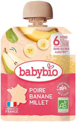 BABYBIO pouch pear banana millet 90 g