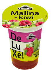Krajanka DeLuXe creamy yoghurt raspberry and kiwi