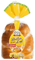 Ölz Butter Christmas bread with honey, sliced