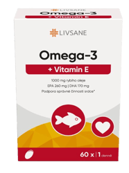 LIVSANE Omega-3 + Vitamin E tob.60